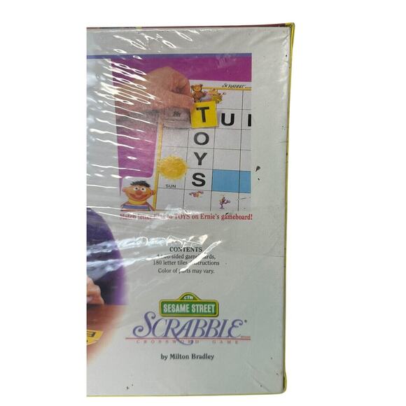 Sesame Street Kids Scrabble Game by Milton Bradley 1992 Vintage Game New Sealed - Picture 9 of 12